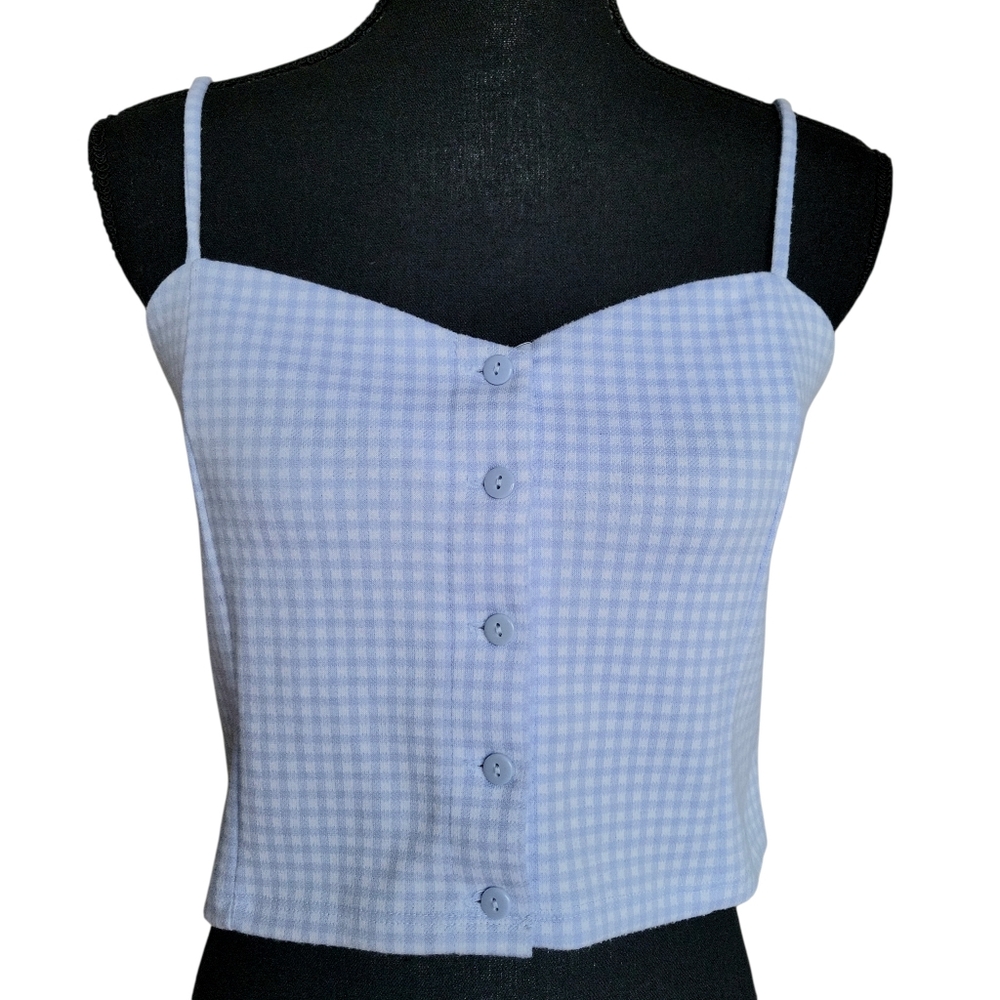 Forever 21 Women's Gingham Cami Crop Top Women's Size L